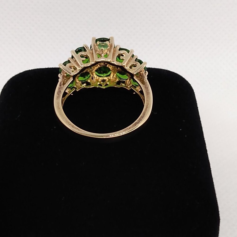 Natural Russian chrome diopside ring size 6 - Picture 3 of 7